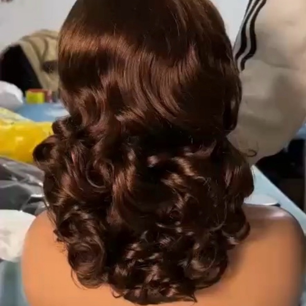 Luxury Chestnut Brown Curly Women’s Hair Wig